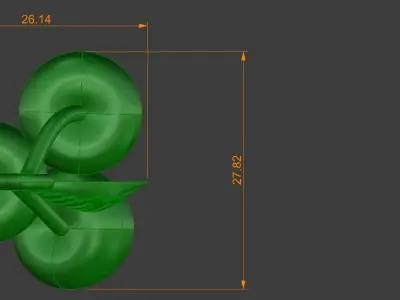 Cherry Pendant Gold Silver Platinum Luxury Jewelry cherries 3D print model