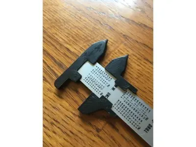 Ruler Slider Caliper e Hole Distance Paquimetro 3D model