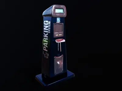 Sci-Fi Parking Machine  Free low-poly 3D model