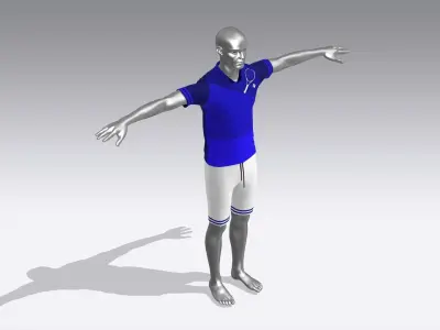 Tennis Player Uniform Low-poly 3D model