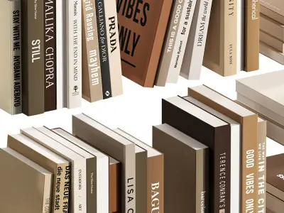 Book set1 Low-poly 3D model
