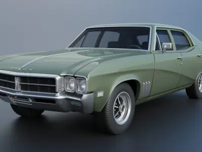 Buick Skylark 4 Door Sedan 1969 3D print model