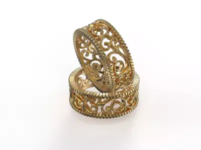 Infinity Curls Ring 3D Model STL 3DM 3D print model