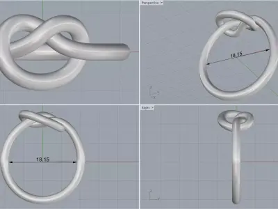 ring woman  3D print model 116