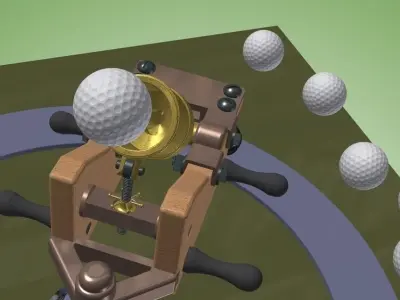 Mortar Golf Ball Size Free 3D model