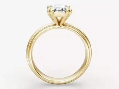 Radiant diamond ring 3D print model
