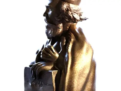 Khayyam Bust set 770 Low-poly 3D model