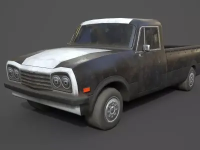 Generic PickUp Black Low-poly 3D model