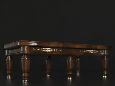 Billiard table with equipment - Snooker Table 3D model