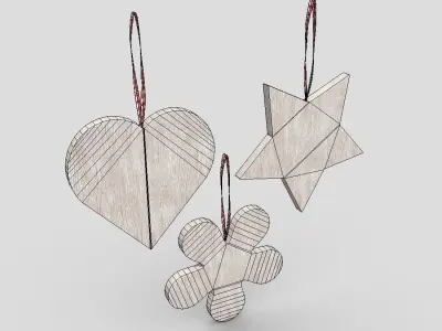 Deco Hanger Pack Low-poly 3D model