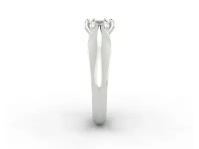 D-1531 solitaire diamond engagement ring 3D print model