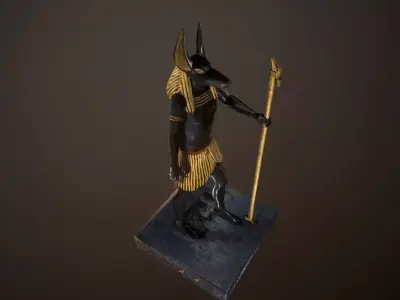 Anubis statue 3D model
