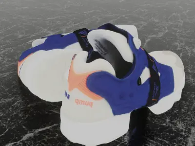 REEBOK X ADIDAS INSTAPUMP FURY BOOST 3D SHOES Low-poly 3D model