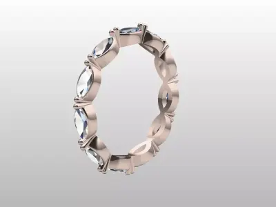 5x2 MARQUISE ETERNITY BAND 3D print model