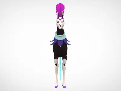 Violet Circus Horse 3D model