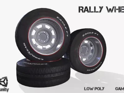 Rally wheel Eagle F1 Low-poly 3D model