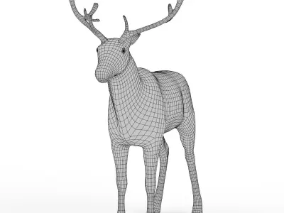 Deer Base Mesh Low-poly 3D model