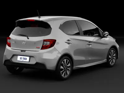 Honda Brio RS 2020 With Interior HQ Low Poly Low-poly 3D model