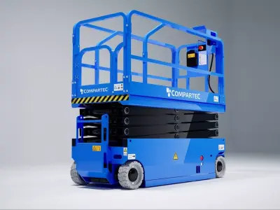 Scissor Lift Rigged With Animation File  3D model