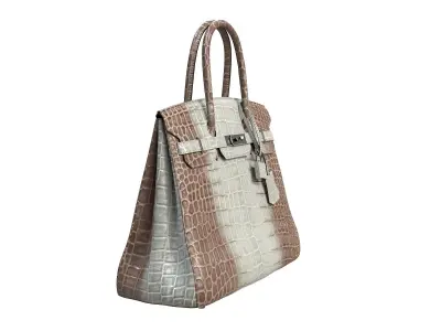 Hermes Birkin Bag Alligator Leather Low-poly 3D model