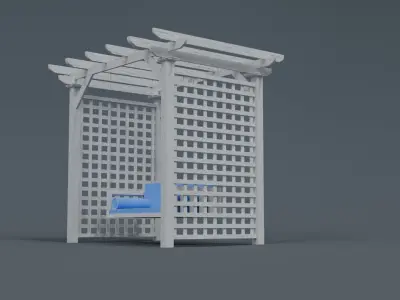 Wooden Swing Free low-poly 3D model