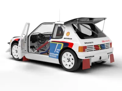 Pack Peugeot 205 T16 Rally HQ interior