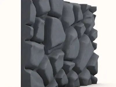 Jagged Limestone Cliff Wall 3D model