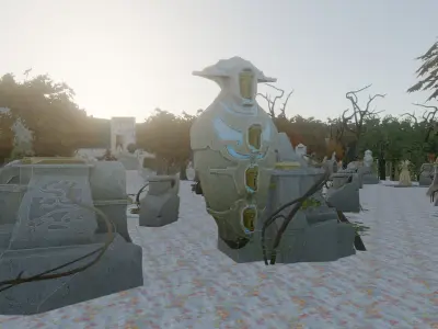 3D model of Dota2 game map Low-poly 3D model