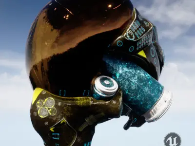 SCIFI HELMET 05 - 3D Asset Game Model PBR  Free low-poly 3D model
