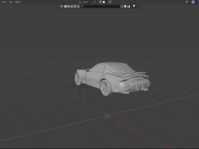 mazda rx 7 Low-poly 3D model