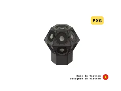 3D Scan Hexagon Mushroom Marker With Leg Free 3D print model