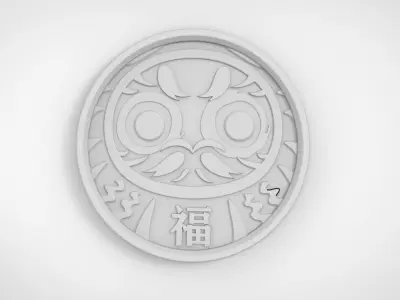 Bodhidharma pattern Coasters 3D print model