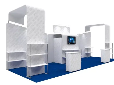 Exhibition booth 10x30ft 3DM010 3D model