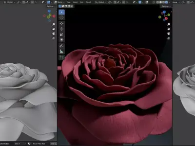 Floral Rose Candle STL 3D Printable Candle Mold Design 3D print model