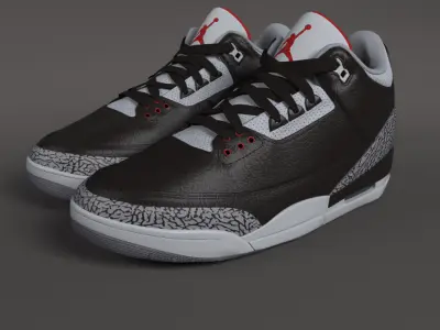 Air Jordan 3 Retro PBR 3D model