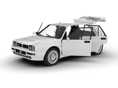 Lancia Delta HF Integrale Evoluzione 1 1987 HQ 3d model 3D model