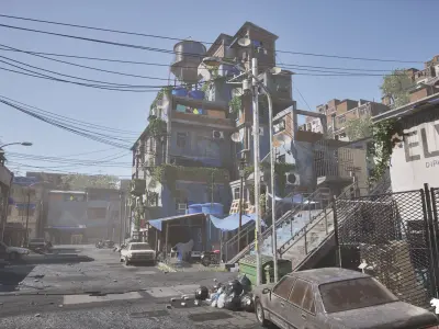 South American Slums - Favela Low-poly 3D model