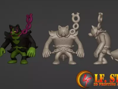 Pokemon Okidogi 3D model