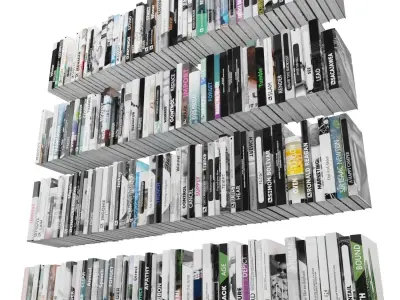Books 150 pieces 4-7-2 Low-poly 3D model
