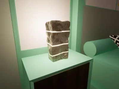 Rock White Lamp Free 3D print model purchase