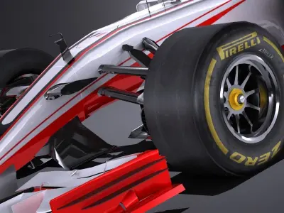 HQ Lowpoly Generic Formula 1 Low-poly 3D model