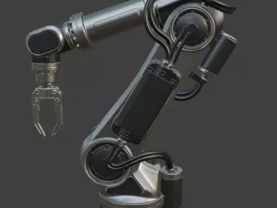 Industrial Robotic Arm 3D Model 3D model