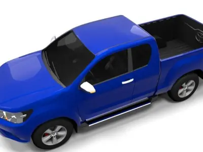 TOYOTA HILUX DOUBLECAB Low-poly 3D model