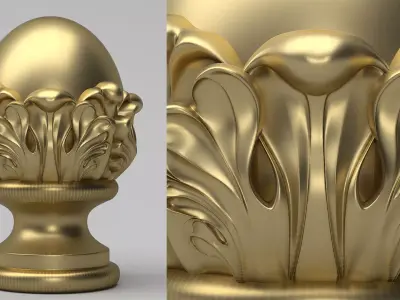 Carved Finial 3D model