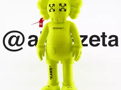 Kaws Off White Companion 2 Textured Low-poly 3D model