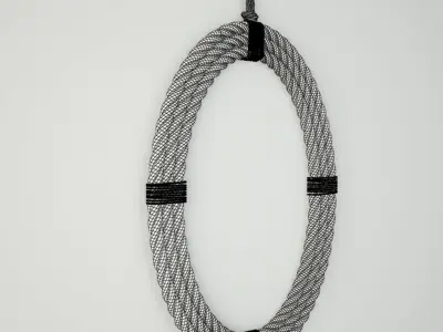 Rope Oval Mirror 3D model