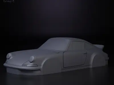 Porsche 911 Carrera Simplified decorative model 3D print model