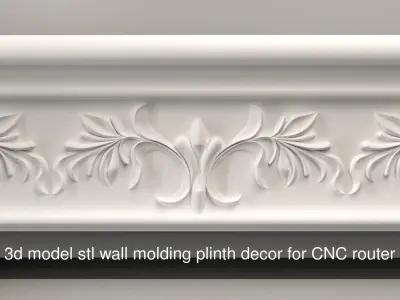Decorative moldings and plinths for walls for cnc 3D Model Collection