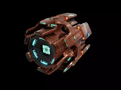 SciFi Engine Low-poly 3D model
