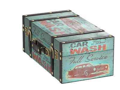 Vintage Retro Suitcase 3D model